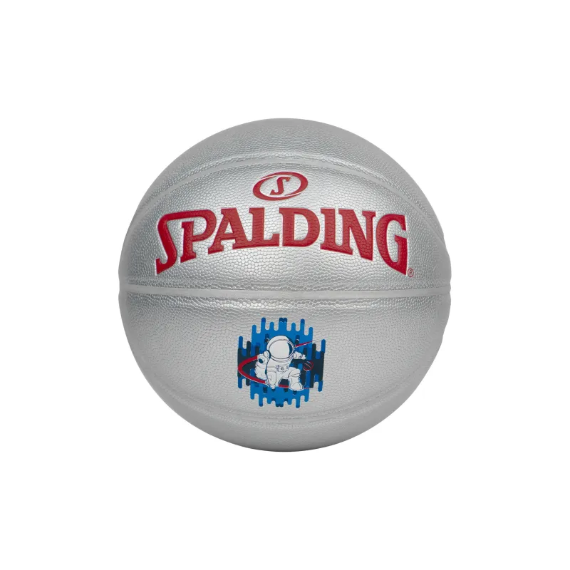 SPALDING PU Basketball Silver Size 7 Training Unisex-1