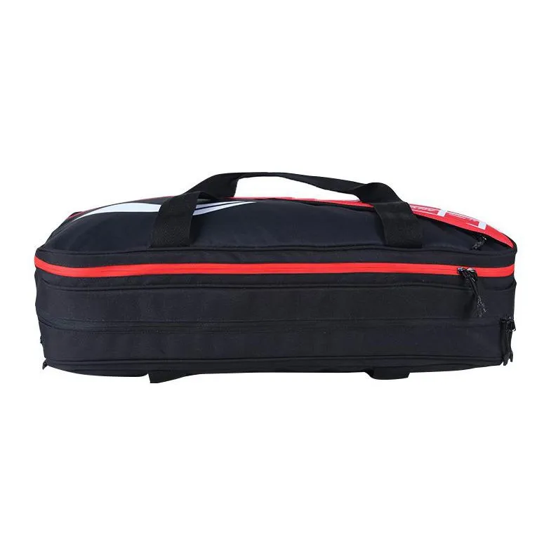 LiNing Fabric Badminton Bag, One Shoulder Handbag Regular Unisex Black Red-3