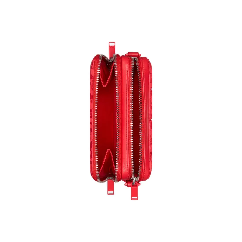 DIOR Leather Crossbody Bag Shoulder Bag Unisex Red-3