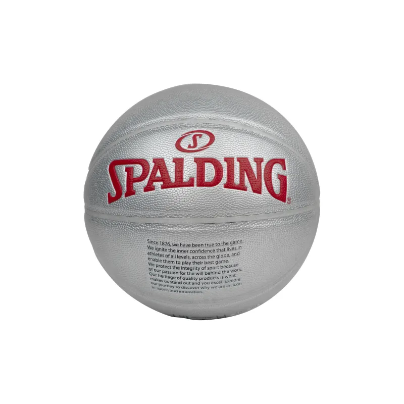 SPALDING PU Basketball Silver Size 7 Training Unisex-2