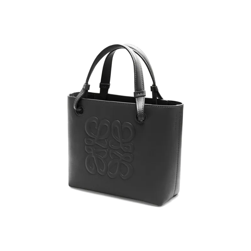 LOEWE Anagram Calfskin Tote Bag, Shopping Bag, Handbag Mini Women's Black-2