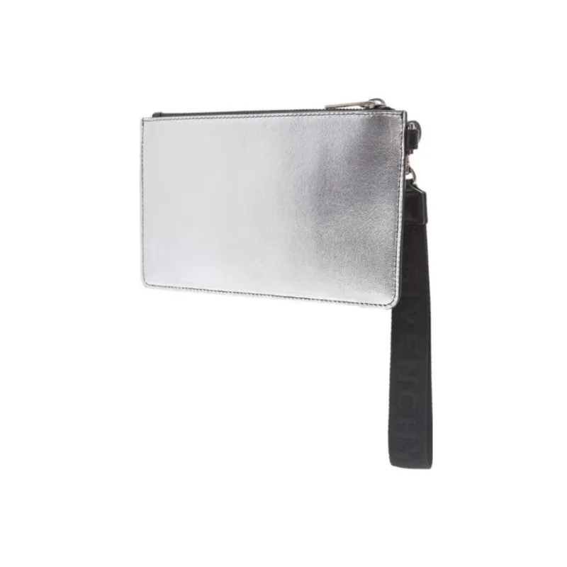 GIVENCHY Lambskin Clutch Men's Silver-3