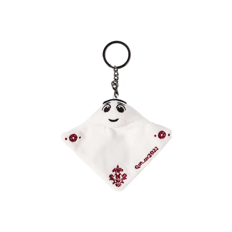 QATAR 2022 Qatar World Cup Mascot RAIYU White Dolls Plush Pendant 10cm Height 10cm Long-0