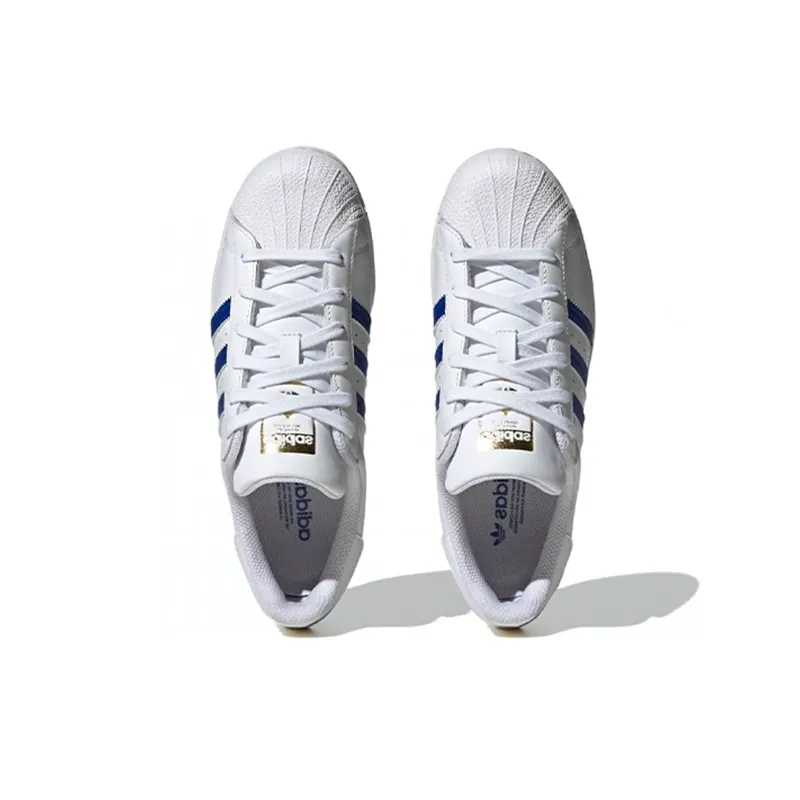 adidas Superstar White Semi Lucid Blue Gold Metallic (W)-3