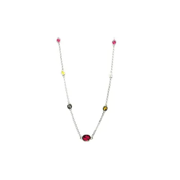 GUCCI Sterling Silver Interlocking G Necklace