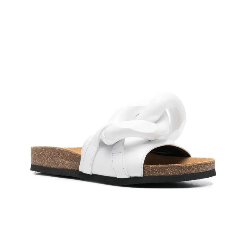 JW Anderson Chain link Leather Slides Women's-2