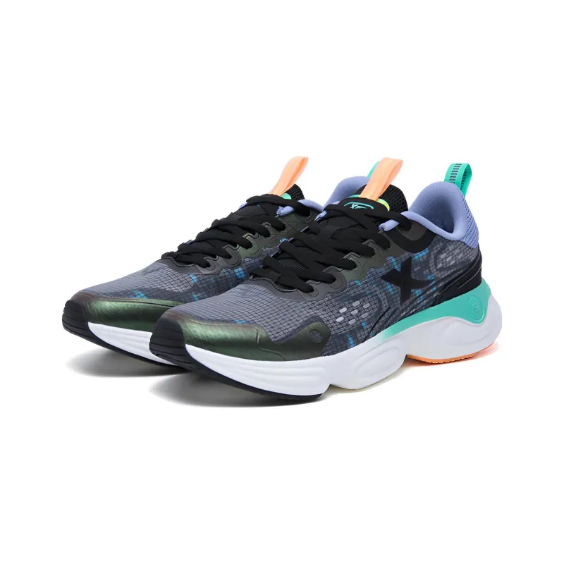 XTEP Polygon 1.0 Shock Absorbers Slip Resistant, Abrasion Resistant, Breathable Low Top Running Shoes Men's Black-2