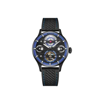 BOUX Biker Wind Collection Automatic Mechanical Movement Watch Men's Watches Blue Dial