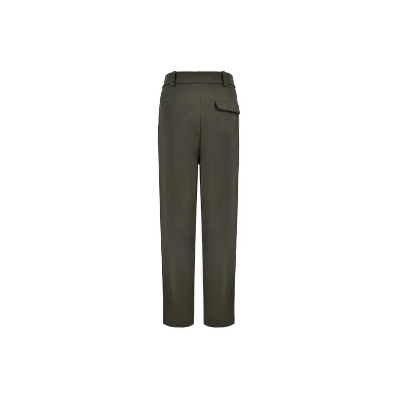 Cubic Casual Pants Women's Mustard Green-1