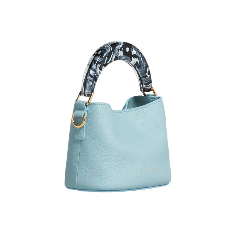 MARNI Venice Calfskin Bucket Bags Shoulder Bag Crossbody Bag Handbag Mini Women's Light Blue-1