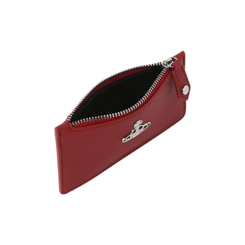 Vivienne Westwood Saffiano PU Polyurethane Card Holder, Wallet Women's Red-3
