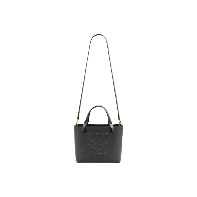 LOEWE Anagram Calfskin Tote Bag, Shopping Bag, Handbag Mini Women's Black-3