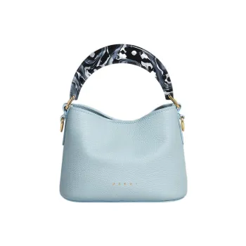 MARNI Venice Calfskin Bucket Bags Shoulder Bag Crossbody Bag Handbag Mini Women's Light Blue