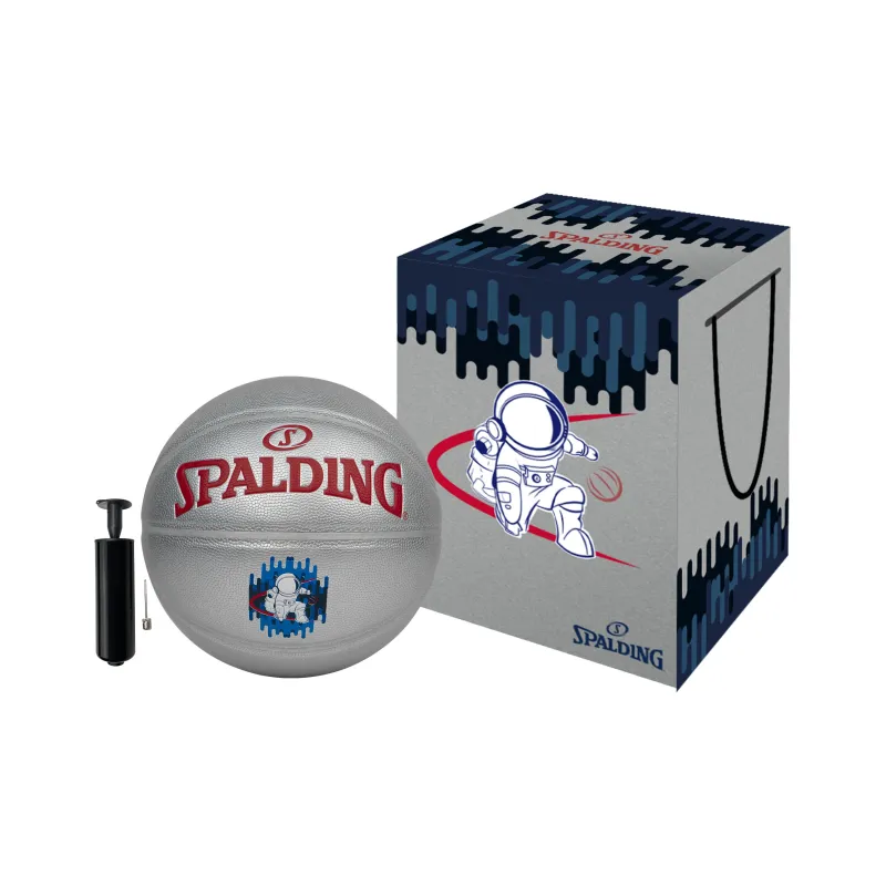 SPALDING PU Basketball Silver Size 7 Training Unisex-7