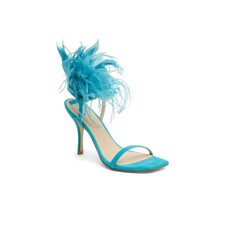 stuart weitzman Feather detail Open toe 115mm Sandals-2