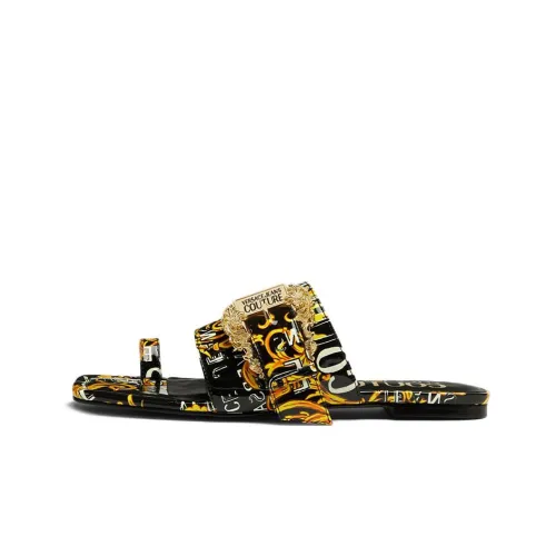 VERSACE JEANS Couture 15mm Baroque Pattern-print Open-toe Mules