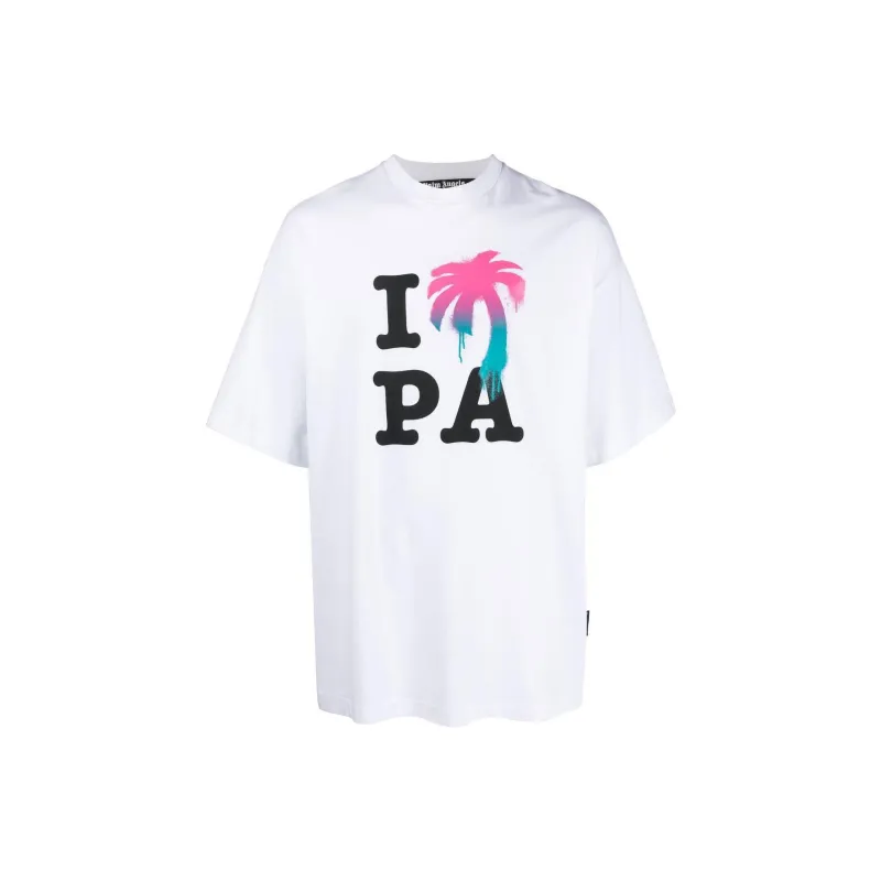 PALM ANGELS Logo Print T shirt-0