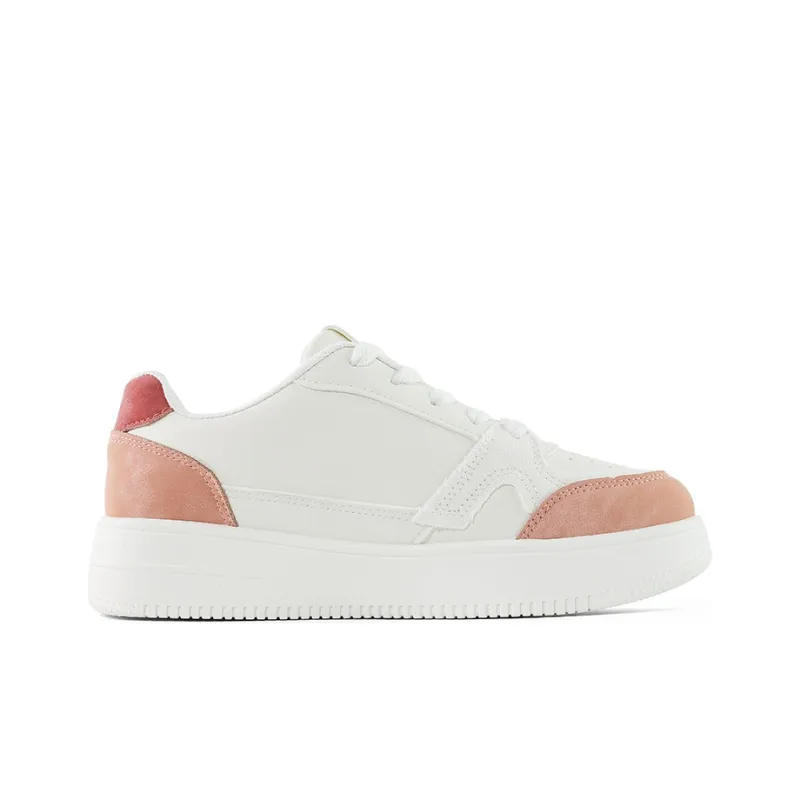 Warrior Lightweight Low Top Skateboard Shoes Women's White Brick Red-1