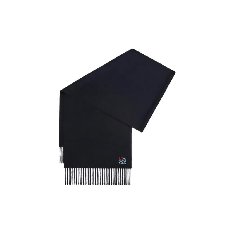 LOEWE Knit Scarves Unisex Dark Blue-1