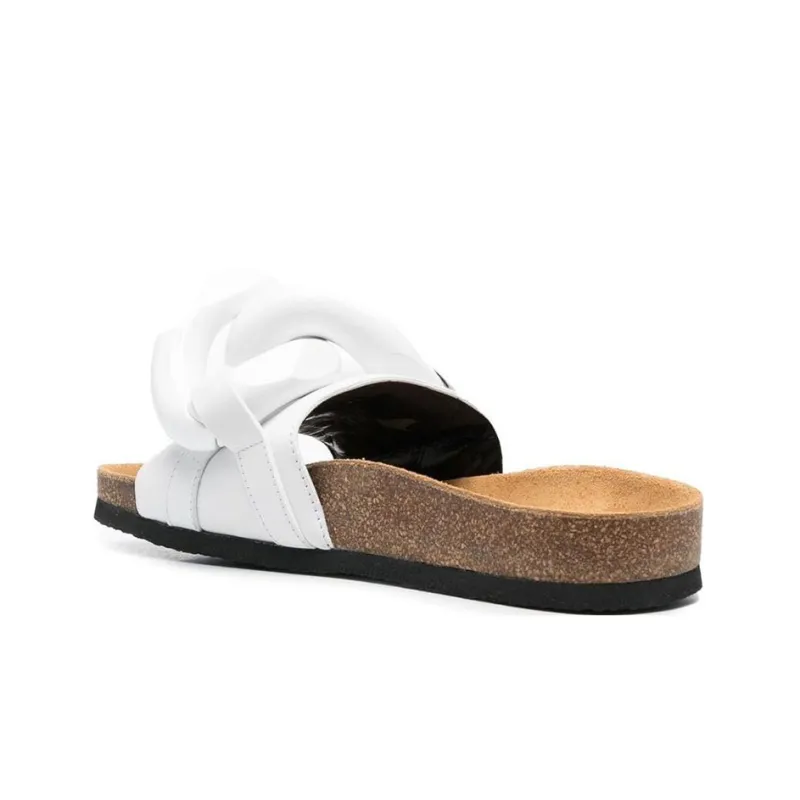 JW Anderson Chain link Leather Slides Women's-3