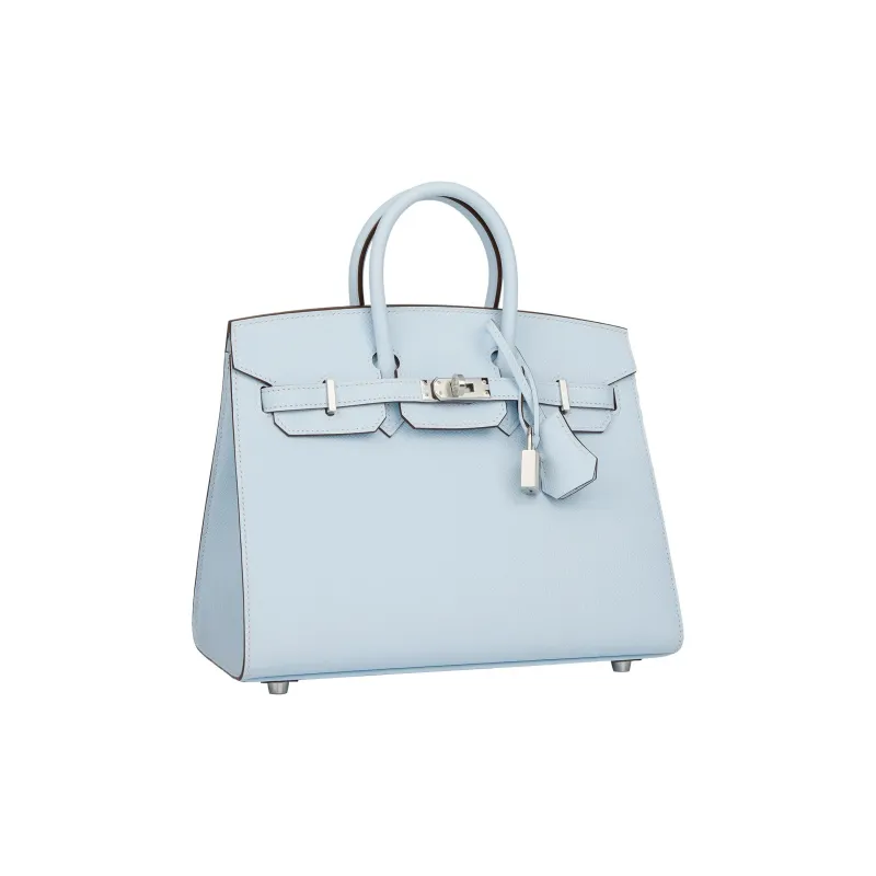 HERMES Birkin Epsom Leather Birkin Bag Handbags Regular Women's T0 Bleu Brume Haze Blue-2
