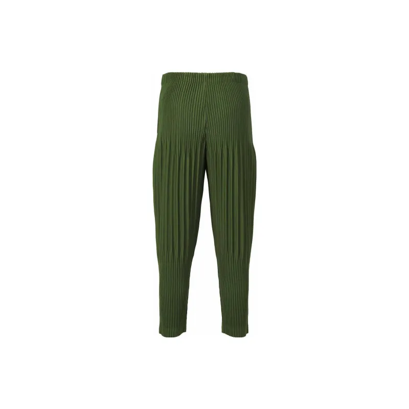 Homme Plissé Issey Miyake FW22 Knitted Sweatpants Men's Olive Green-1