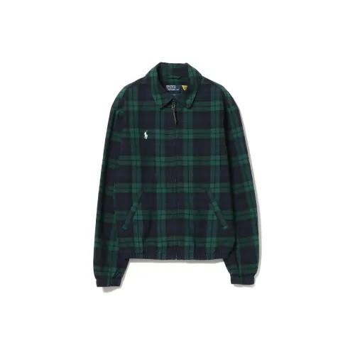 Beams X Polo Ralph Lauren Jackets Men Plaid Green