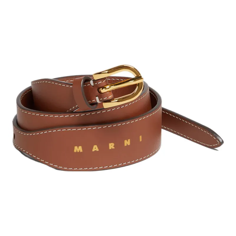 MARNI Buckled Leather Belt-1