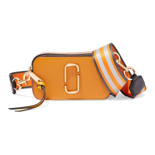 MARC JACOBS Snapshot Saffiano Leather Box Bag Camera Bag Shoulder Bag Crossbody Bag Small Size Women's Orange
