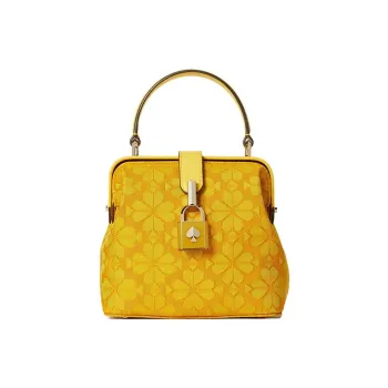 Kate Spade Locket Leather Portable Crossbody Bag, Shoulder Bag Small Size Women's Yellow