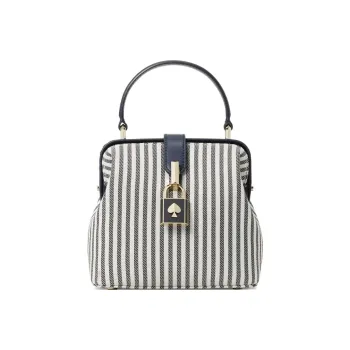 Kate Spade Remedy Smooth Leather Trim Shoulder Bag Crossbody Bag Handbag Small Size Women's Blue Black & White