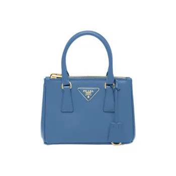 PRADA Galleria Killer Bag Leather Shoulder Bag Crossbody Bag Handbag Mini Women's Light Blue