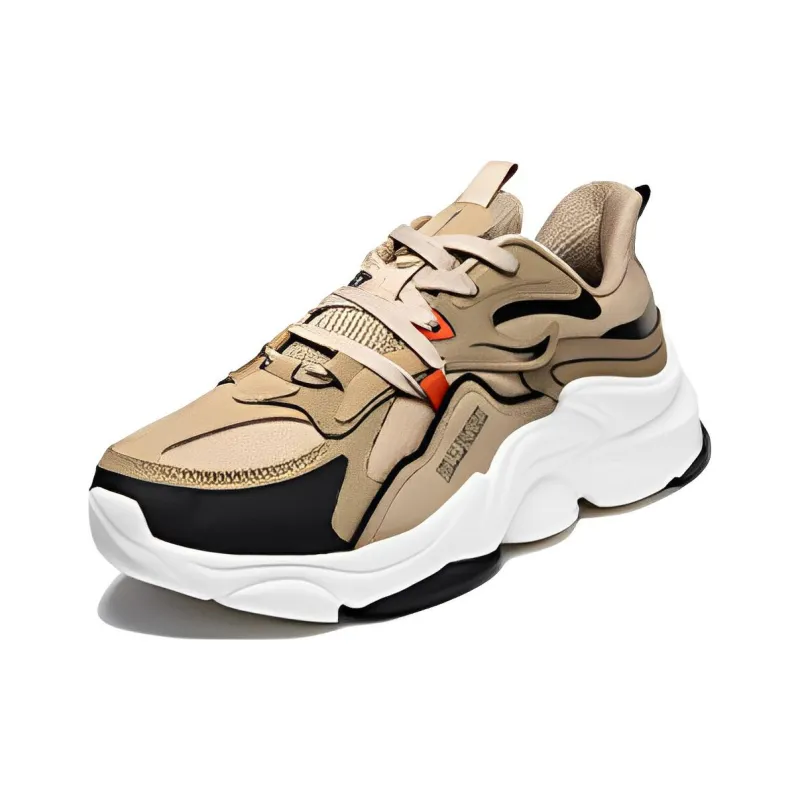 Erke Rebound Cushioning, Abrasion Resistant, Slip Resistant Low Top Running Shoes Men's Brown-1