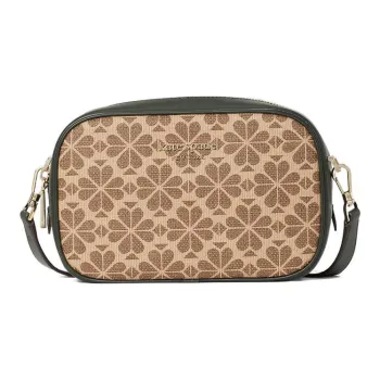 Kate Spade Flower Artificial Leather Camera Bag, Crossbody Bag, Shoulder Bag Women's Black & Brown