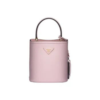 PRADA Panier Leather Shoulder Bag Crossbody Bag Handbag Small Size Women's Pink