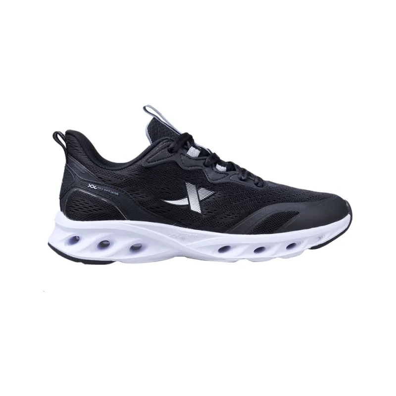 XTEP Cushioning, Breathable, Lightweight Low Top Running Shoes Men's Black White-1