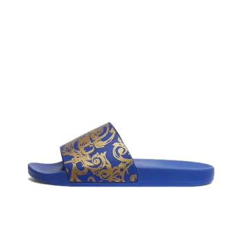 VERSACE JEANS Couture Slide Slippers Men's Blue Gold