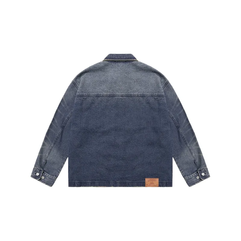 UNVESNO Denim Jackets Unisex Dark Blue-1