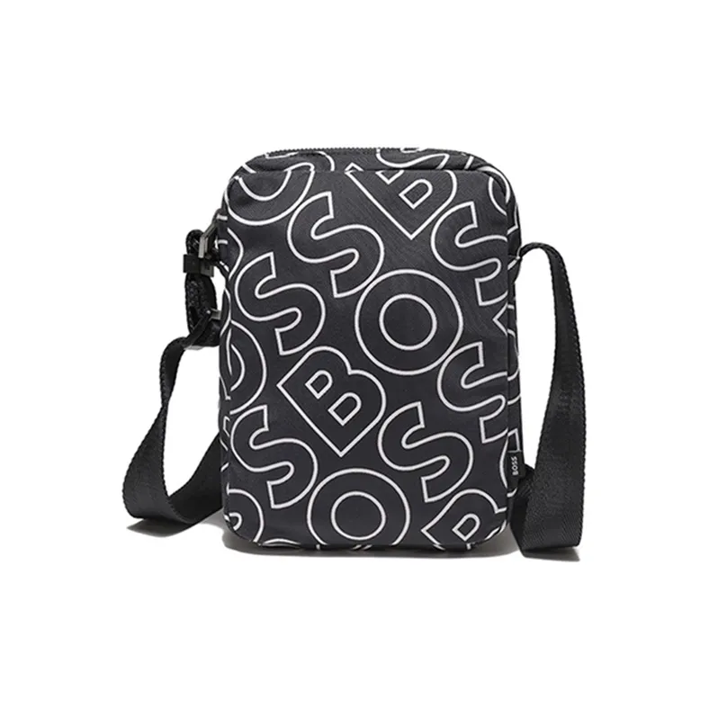 HUGO BOSS Polyester Messenger Bag Reporter Bag Crossbody Bag Shoulder Bag Men's Dark Blue-0