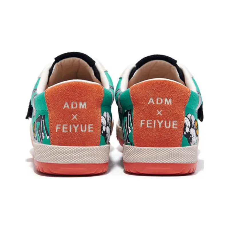 ADM x Feiyue Abrasion Resistant Low Top Skateboard Shoes Unisex Green-4