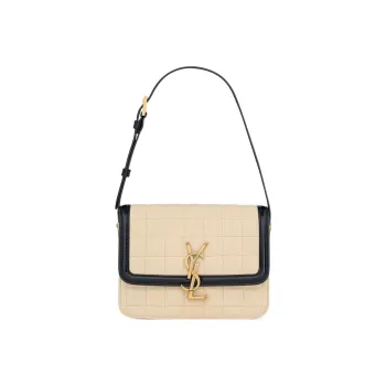 SAINT LAURENT SOLFERINO Suede With Calfskin Tofu Bag, Crossbody Bag, Shoulder Bag Women's