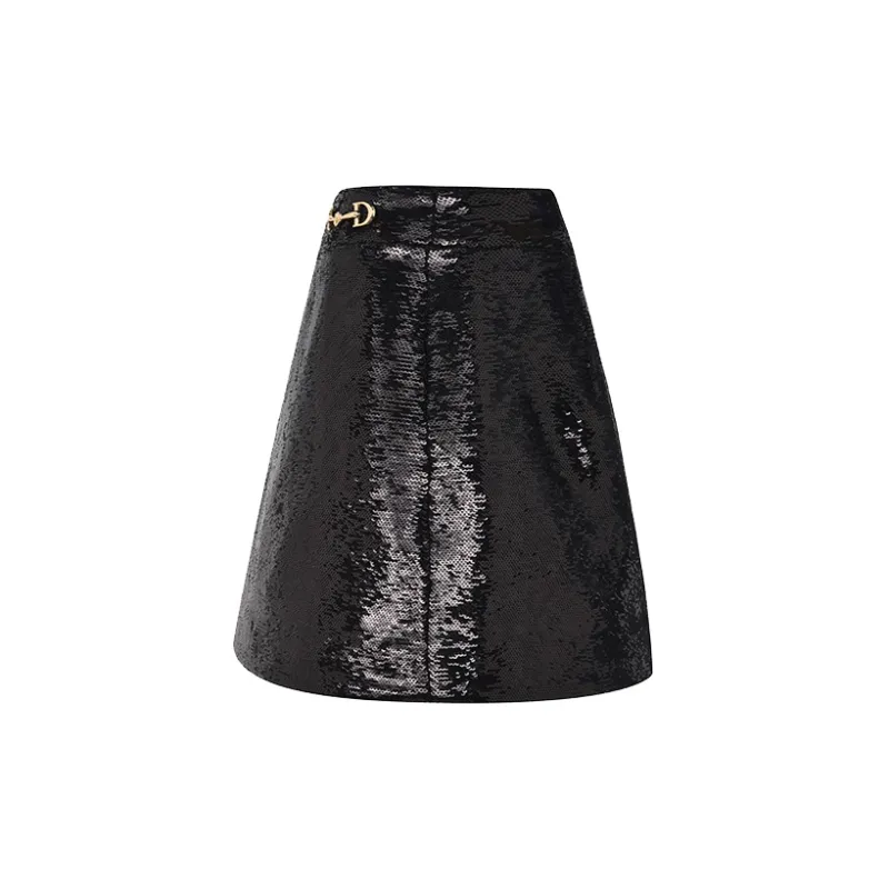 RARE Casual Short Skirts Women's Black-2
