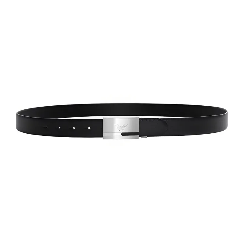 EMPORIO ARMANI Logo Engraved Buckled Belt-0