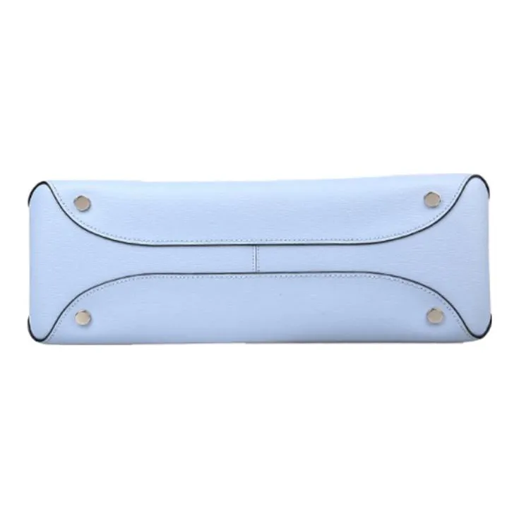 Kate Spade All Day Cross Stitch Leather Tote Bag Shopping Bag Handbag Shoulder Bag Women's Blue-3