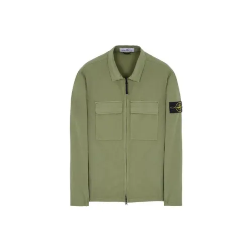 STONE ISLAND Shirts Men Sage Green