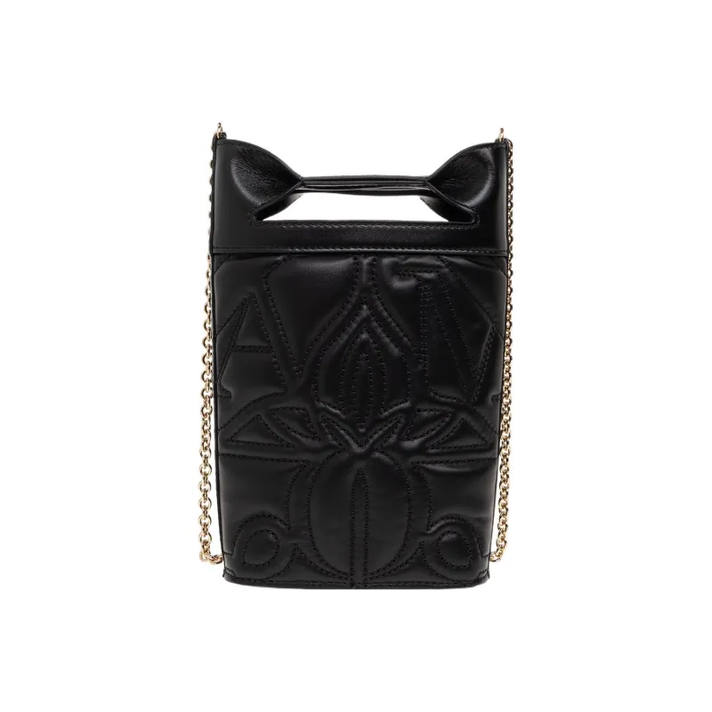 Alexander McQueen Calfskin Portable Crossbody Bag Shoulder Bag Regular Women's Black-2