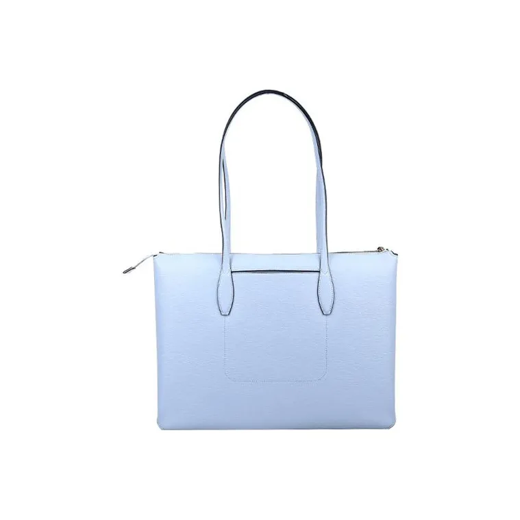 Kate Spade All Day Cross Stitch Leather Tote Bag Shopping Bag Handbag Shoulder Bag Women's Blue-2
