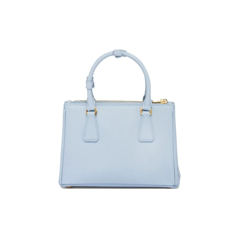 PRADA Galleria Killer Bag Leather Shoulder Bag Crossbody Bag Handbag Small Size Women's Light Blue-1