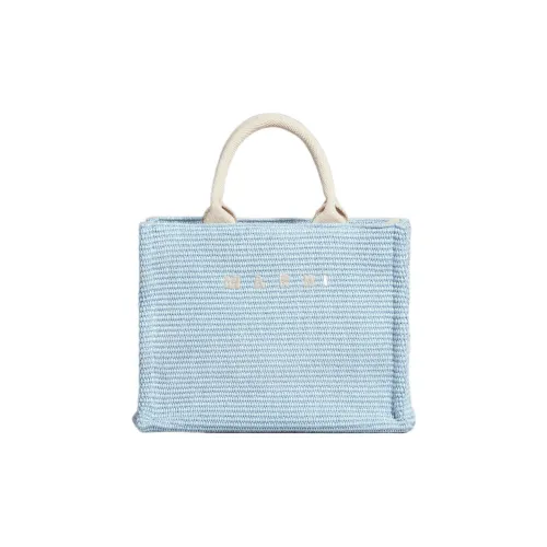 MARNI Polyamide Tote Bag Shopping Bag Shoulder Bag Crossbody Bag Handbag Small Size Women's Light Blue