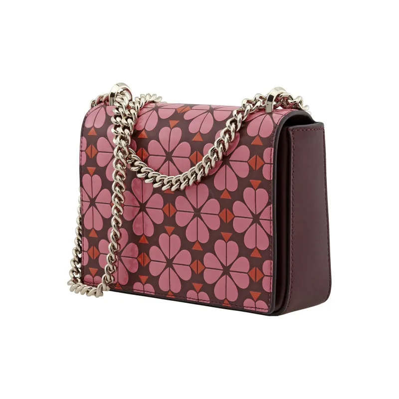 Kate Spade Amelia Leather Chain Bag Crossbody Bag Shoulder Bag Women's Pink & Red-1